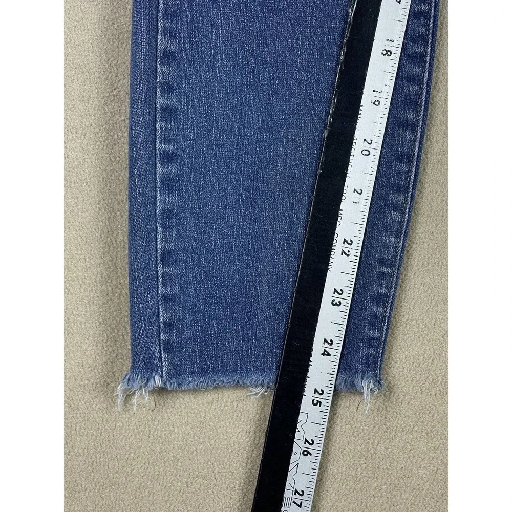 Paige Hoxton Ankle High‎ Rise Womens 27 Skinny Jeans Neva Mid Rise Raw Hem